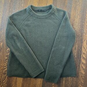 Jenni Kayne cashmere Fisherman Sweater in Green size S